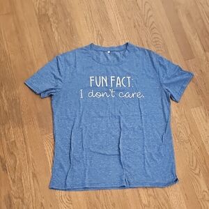 Blue Boxy Soft Comfy Funny T-Shirt Sz XL Work Out Casual Oversized EUC